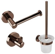 Fortifura Calvi Toiletset - toiletborstelhouder - open - handdoekhaak - toiletrolhouder - zonder klep - geborsteld koper SW970049/SW970050/SW970052