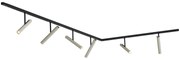 Modern railsysteem zwart met 6 spots beige 1-fase - Slimline Avery