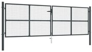 vidaXL Gaaspoort 400x175 cm gegalvaniseerd staal grijs