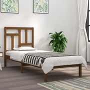 vidaXL Bedframe massief hout honingbruin 75x190 cm 2FT6 Small Single