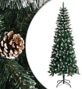 vidaXL Kunstkerstboom met standaard 210 cm PVC groen