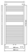 Haceka Gobi design radiator 111x59cm wit, 6 punts