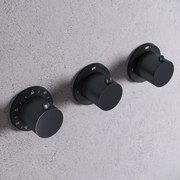 Saniclear Plus Stripes thermostaatkraan afbouwdeel zwart mat