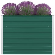 vidaXL Plantenbak verhoogd 100x100x77 cm gegalvaniseerd staal groen