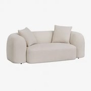 Coco 2-zits Chenille Bank Dikke Chenille Stof Wit - Sklum