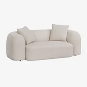 Coco 2-zits Chenille Bank Dikke Chenille Stof Wit - Sklum