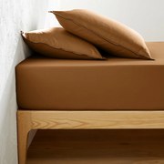 Hoeslaken van 118-draden gewassen katoensatijn, Victor uni