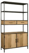 Tower Living Stellingkast Gerookt Eiken Luna - 115x40x200cm.