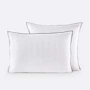 Kussensloop in gewassen satijnkatoen, Victor, gestreept