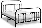 vidaXL Bedframe metaal zwart 120x200 cm