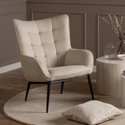 Beige Fauteuil Stof