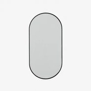 Ovaal Wandspiegel 35x70 Cm In Aluminium Elbert Zwart - Sklum