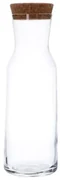 Karaf met kurk, glas, 1,1 liter