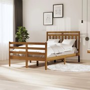 vidaXL Bedframe massief hout honingbruin 120x200 cm