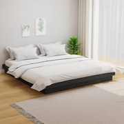 vidaXL Bedframe massief hout grijs 160x200 cm