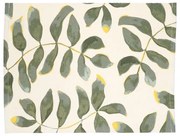 Placemat, GOTS bio-katoen, silhouet blad, 35 x 50 cm