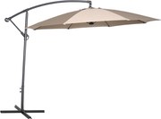 Garden Impressions Athene zweefparasol Ø300 cm – taupe doek / carbon black frame