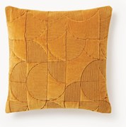 Geborduurde kussenhoes Verina met geometrisch patroon