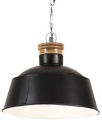 vidaXL Hanglamp industrieel E27 32 cm zwart