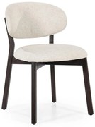 Eleonora Mikky Luxe Eetkamerstoel Walnoot Beige En Stof