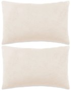 vidaXL 2-delige Sierkussenset 40x60 cm stof gebroken wit