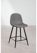 Glamm Hoge Kruk Grijs – Antraciet & ↑65 Cm & Zwart - Sklum