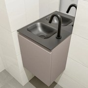 Mondiaz Olan 40cm toiletmeubel smoke met wastafel urban links 1 kraangat