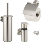 Saqu Nemo 4-delige toiletset geborsteld RVS