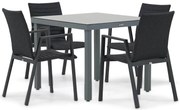 Tuinset 4 personen 90 cm Aluminium/textileen Grijs Osmen Joliet/Porto