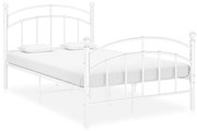 vidaXL Bedframe metaal wit 120x200 cm