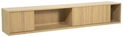 Eleonora Milo Eiken Tv-meubel Met Schuifdeuren 240 Cm Naturel - 240x42x43cm.