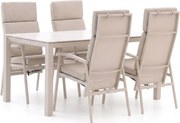 + 10% kassakorting | Diningset Bellagio  | 4 personen | Tuinset sintered stone | 5-delig | Kees Smit Tuinmeubelen
