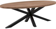Goossens Eettafel Blade, Strak blad ovaal 220 x 110 cm 6 cm dik