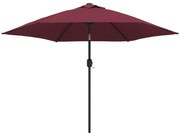 vidaXL Parasol met metalen paal 300 cm bordeauxrood