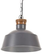 vidaXL Hanglamp industrieel E27 32 cm grijs