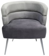 Kare Design Sandwich Fluwelen Design Fauteuil Grijs