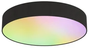 Stoffen Smart plafondlamp zwart 30cm incl. LED RGB met afstandsbediening - Taiko Modern rond Binnenverlichting Lamp