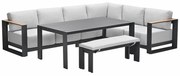 Garden Impressions Malakka lounge dining set 6-delig - valley sand - light teak look