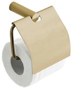 Mueller Gold toiletrolhouder met klep geborsteld messing