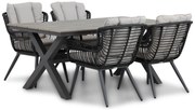 Tuinset 4 personen 180 cm Wicker/Aluminium/Aluminium/wicker Zwart Coco Azzano/Forest