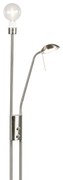 Moderne vloerlamp staal dimbaar - Luxor