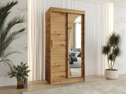 Kledingkast Hartford 498, Artisan eiken, 200x100x62cm, 99 kg, Kledingkast deuren: Schuivend