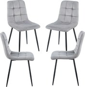 Set 4 Stuhl Fluwelen Stoelen