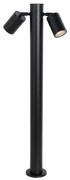 Staande buitenlamp zwart 80 cm IP44 verstelbaar 2-lichts - Duo