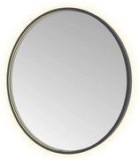 Hotbath &More Round spiegel 80cm geborsteld zwart PVD