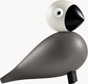 Zangvogel Ernst H15,5 cm grijs/lichtgrijs