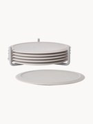 Siliconen onderzetters Plain met standaard, 6 stuks