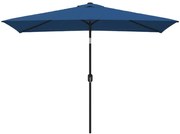 vidaXL Parasol met metalen paal 300x200 cm blauw