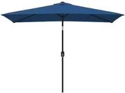 vidaXL Parasol met metalen paal 300x200 cm blauw