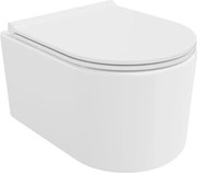 Mexen Sofia wc-pot Rimless Tornado met slanke, zacht sluitende duroplast-bril, glanzend wit - 30540500T